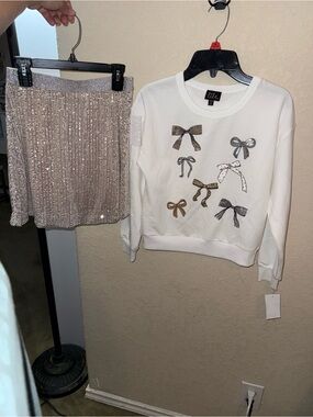 Girl’s lilt sweater with skirt 2pc set